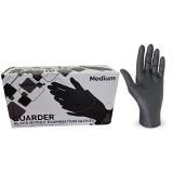 Kesztyű Eh Nitril púdermentes M-es méret fekete 3,6g Guarder 100 db