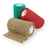 KRUUSE SafeVet® Öntapadós Rugalmas Pólya, 10 cm x 4,5 m, 3 szín keveréke, 10 db/csomag