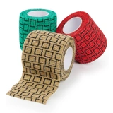 KRUUSE SafeVet® Öntapadós Rugalmas Pólya, 5 cm x 4,5 m, 3 szín keveréke, 10 db/csomag