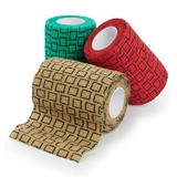 KRUUSE SafeVet® Öntapadós Rugalmas Pólya, 7,5 cm x 4,5 m, 3 szín keveréke, 10 db/csomag