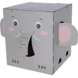 .Macska kaparó doboz elefánt 35X35X39cm szürke