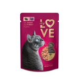 My Love teljes értékű, szaftos alutasak felnőtt macskáknak Nyúl ls Pulykával 85g