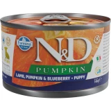 N & D Dog Pumpkin konzerv bárány & áfonya sütőtökkel Puppy mini 140gr