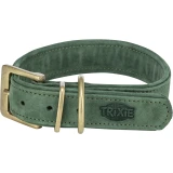 Trixie Nyakörv Pure bőr, M–L: 39–46 cm / 35 mm, zsályazöld