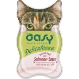 Oasy Cat Tálka Delicatesse Soufflé Salmon & Milk 85g