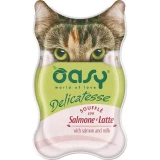 Oasy Cat Tálka Delicatesse Soufflé Salmon&Milk 85g
