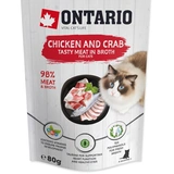 Ontario Cat Alutasak Csirke és Rák, Húslevesben 80g