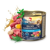 Ontario Dog Konzerv Borjúpástétom&Kurkuma 200g