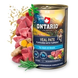 Ontario Dog Konzerv Borjúpástétom&Kurkuma 400g