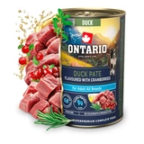 Ontario Dog Konzerv Kacsapástétom&Vörös áfonya 400g