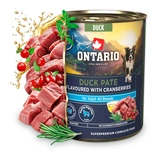 Ontario Dog Konzerv Kacsapástétom&Vörös áfonya 800g