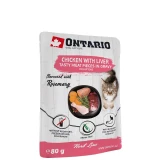 Ontario Herb Cat Alutasak Kitten Csirkehús&Máj,Édesburgonya,Rizs,Rozmaring 80g