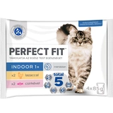 Perfect Fit alutasak indoor csirke & lazac & zöldség 4x85g Multipack