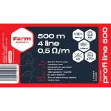 FARMSYSTEM PROFI LINE 500 villanypásztor vezeték, 0,5  /m, 95kg, 500m, 3mm