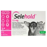 Selehold 15 mg 2,5 kg macskáknak és kutyáknak 0,25 ml 3x