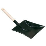 Szemeteslapát nyéllel fém, fekete