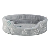 Trixie Ágy Jimmy Soft, puha plüss, ovális, 55 × 45 cm, világosszürke