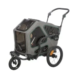 Trixie Bicikli Trailer M 71x95x85, 138cm, Szürke/Zsálya