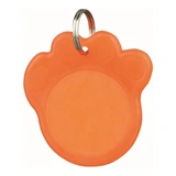 Trixie Cimtartó nyakörvre Tappancsos 3,5cm narancs