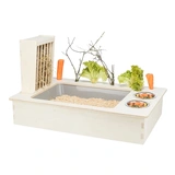 Trixie Etetőállomás Tállal és Szénatartóval, Rágcsálóknak, Fából, 70x41x47cm