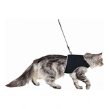 Trixie Hám És Póráz Macskának Hálós XL 36-54cm/10mm 1,2m Fekete