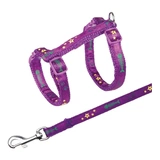 Trixie Hám+Póráz Macskának Mintás Hal Motívummal