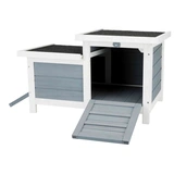 Trixie Ház Fa Nyúlnak 2 Bejárattal 70x43x45cm Fehér/Szürke