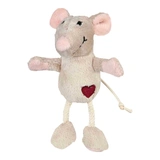 Trixie Játék macskának plüss egér 11cm bézs