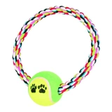 Trixie Játék rágókötél Karika teniszlabdával/6cm