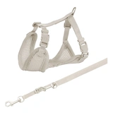 Trixie Junior Puppy Soft Szett Hám+póráz 26–34 cm/10mm 2m világos szürke