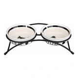 Trixie kerámia tál szett 2x0,25l/13cm fehér/fekete