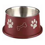 Trixie műanyaggal bevont fém tál spánielnek 0,9l/19cm