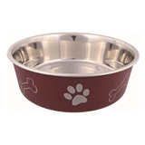 Trixie műanyaggal bevont tappancs mintás fém tál 2,2l/23cm