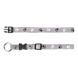 Trixie Nyakörv Reflect Fényvisszaverő Tappancsos Szürke/Fekete L-Xl 40-65cm/25mm