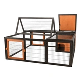 Trixie Nyúl Kifutó Kültérre 150x53x150cm, Fekete/Barna