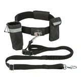 Trixie Póráz Derékra Rögzíthető 40kg-ig, fekete