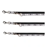 Trixie Reflect fényvisszaverő póráz, tappancsos szürke/fekete L-Xl2m/25mm