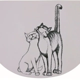 Trixie Tál alátét Pussy Cat 40*30cm fehér