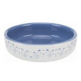 Trixie Tál kerámia cica mintás 0,3l/15cm kék/fehér