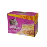 Whiskas alutasak 12-pack szárnyas aszpikban 12x85g