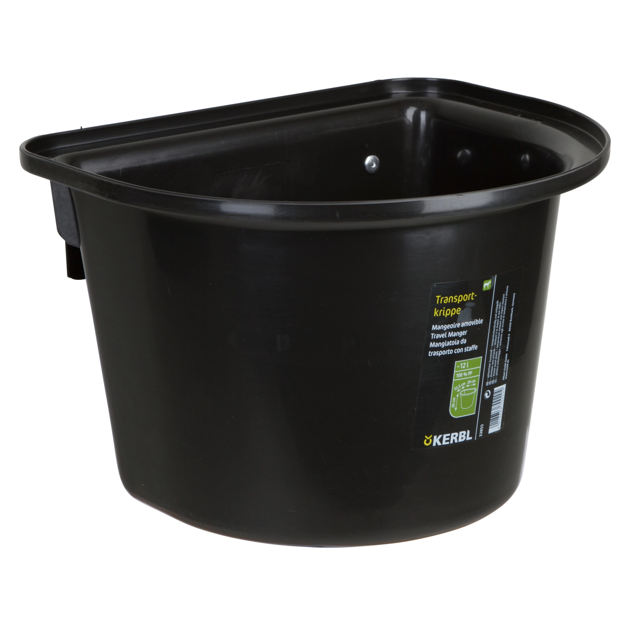 Abrakosvödör akasztóval fekete 12 L