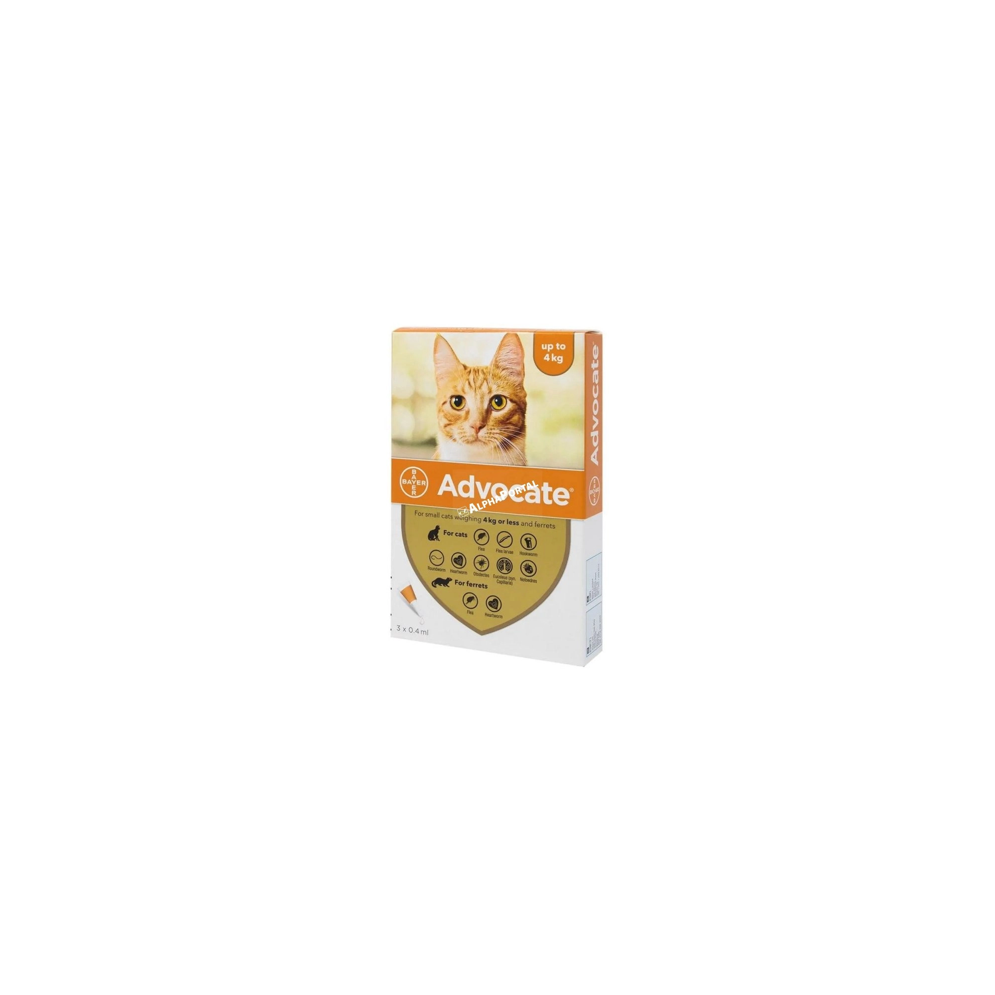 Advocate Cat 0,4 ml 4 kg alatt 3x