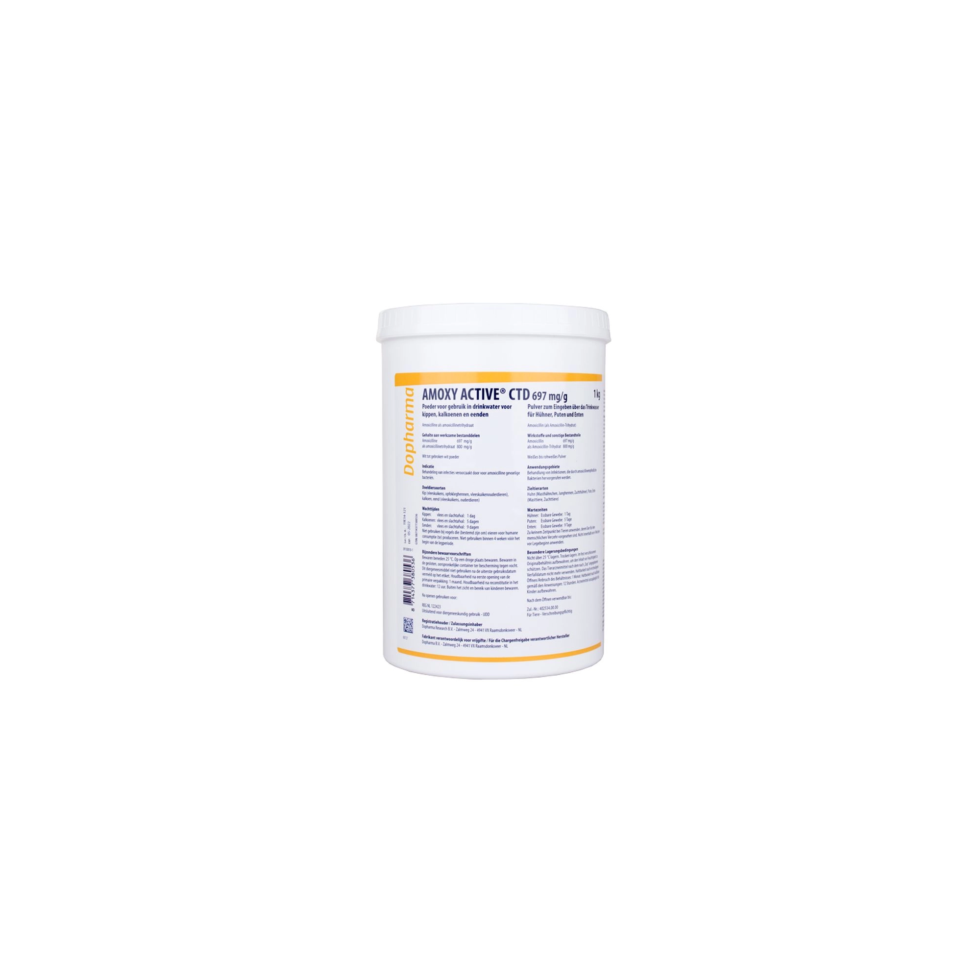 Amoxy Active CTD 697 mg/g por 1 kg