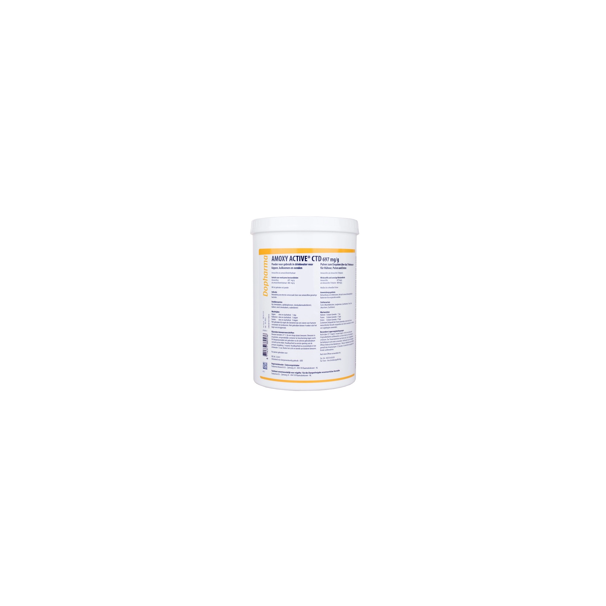 Amoxy Active CTD 697 mg/g por 5 kg