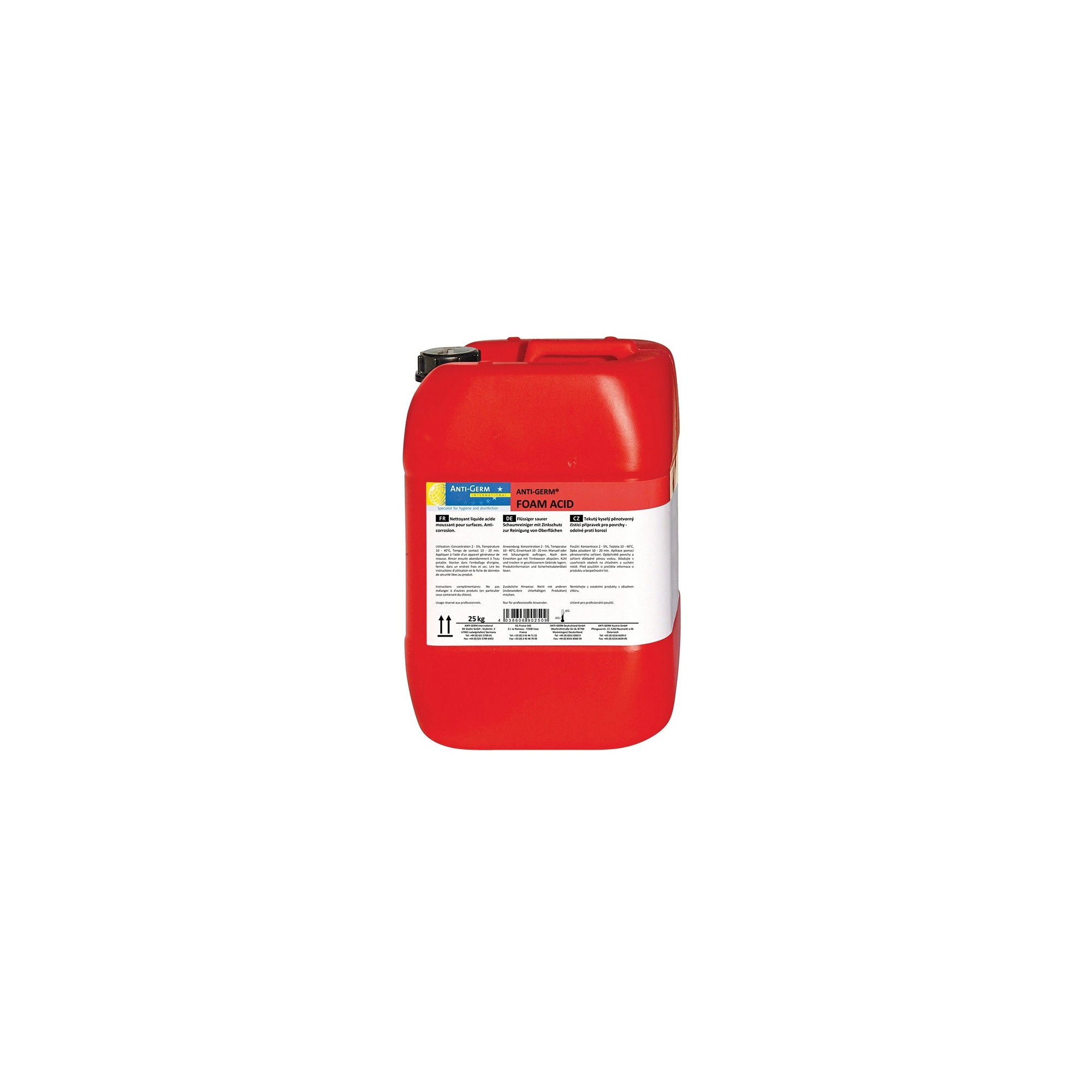 Foam Acid 25 kg savas habtisztító istállóhoz kannában