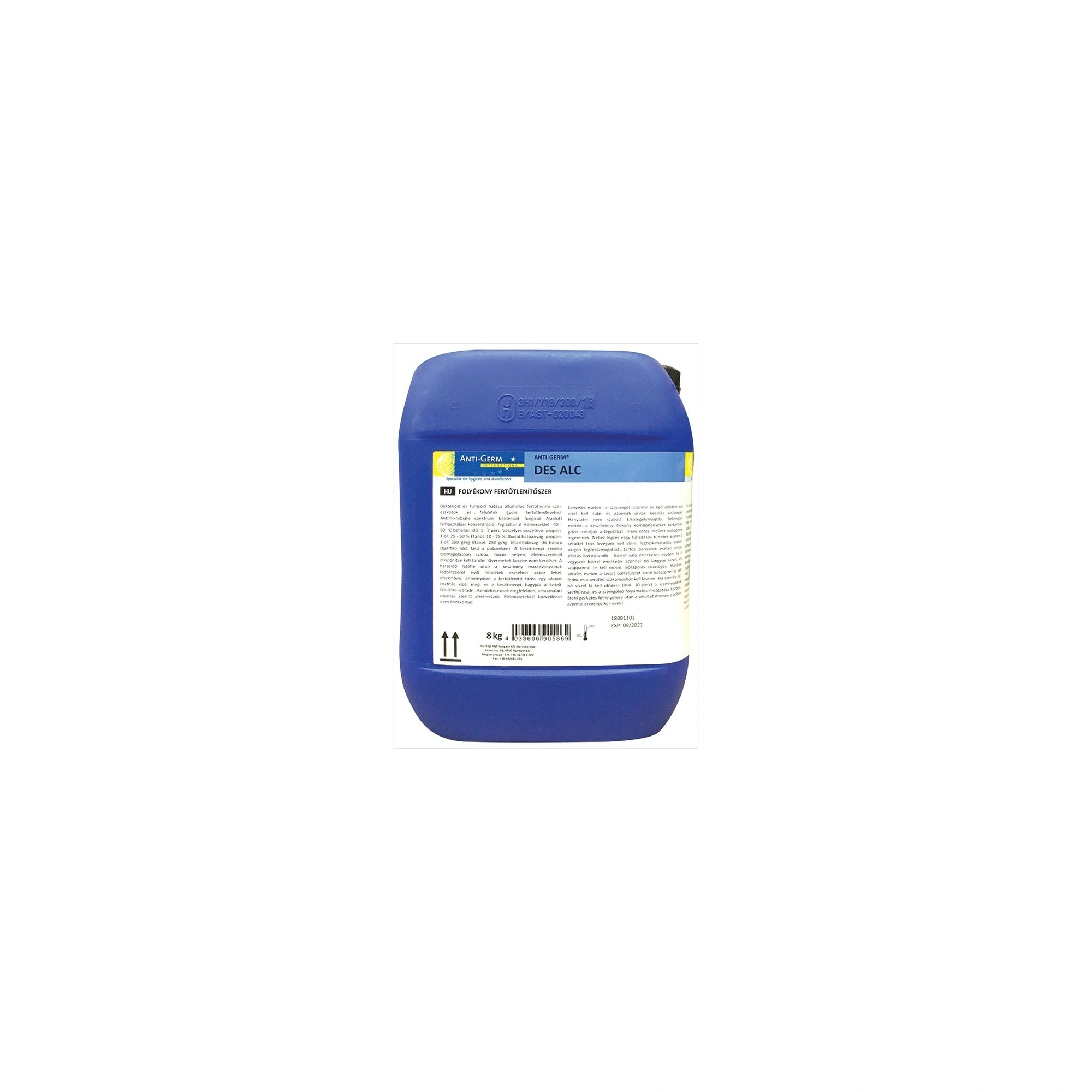 Anti-germ Des Alc kannában 8 kg