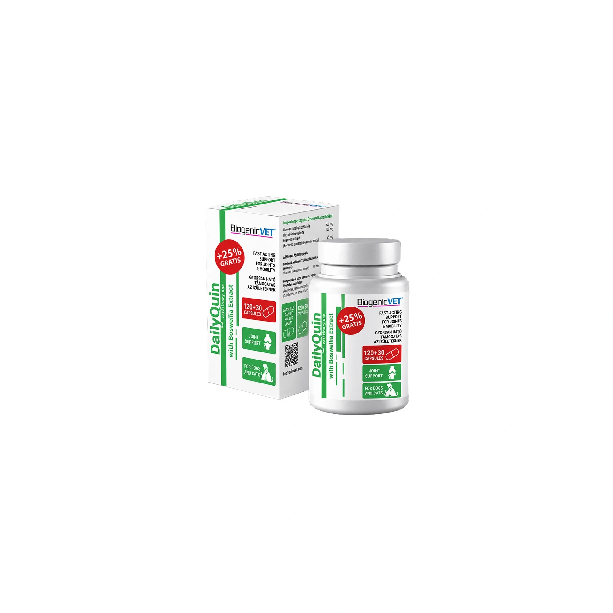 BiogenicVet DailyQuin 120x + 30 grátisz