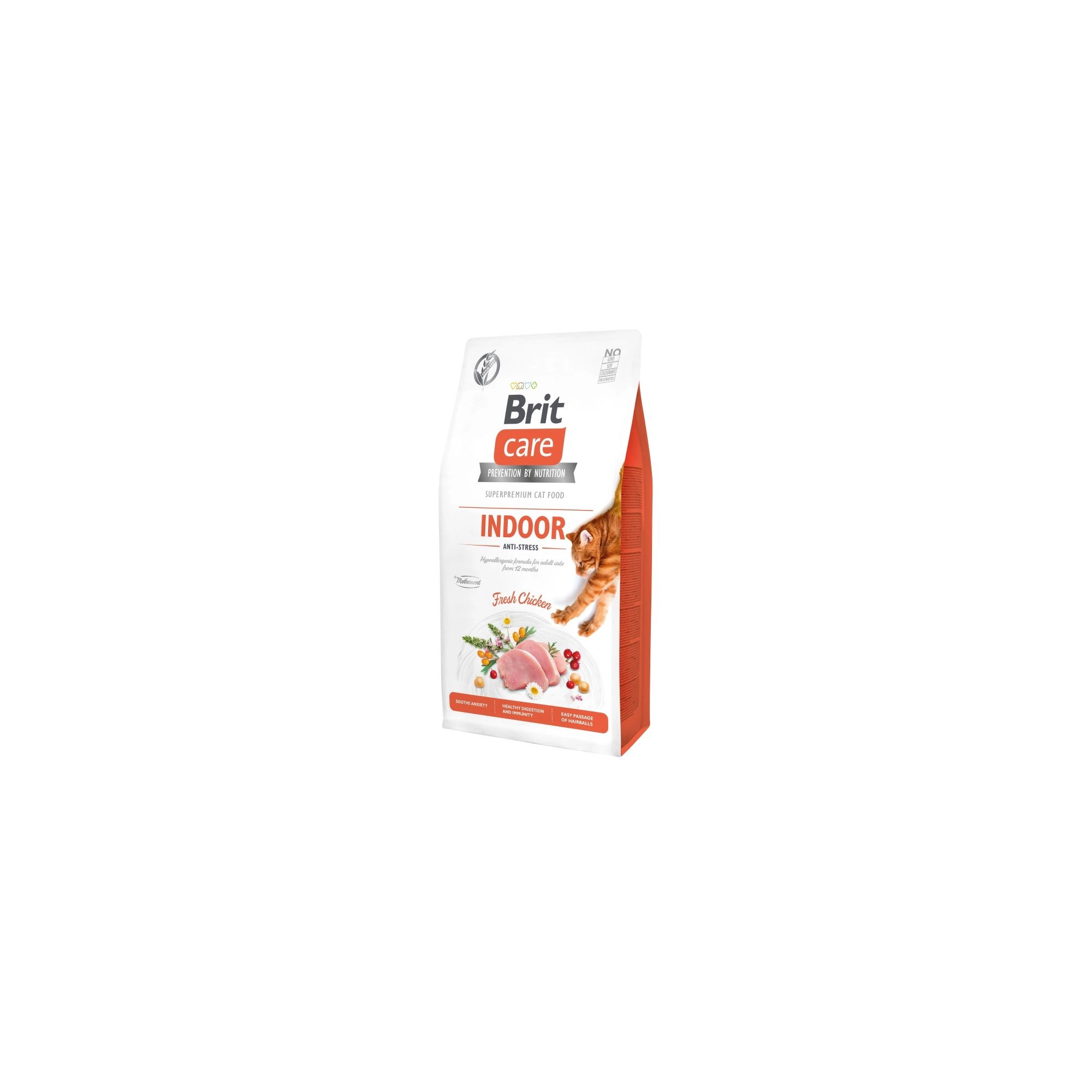 Brit Care Cat Grain Free Adult Indoor Anti-stress macskatáp 7kg