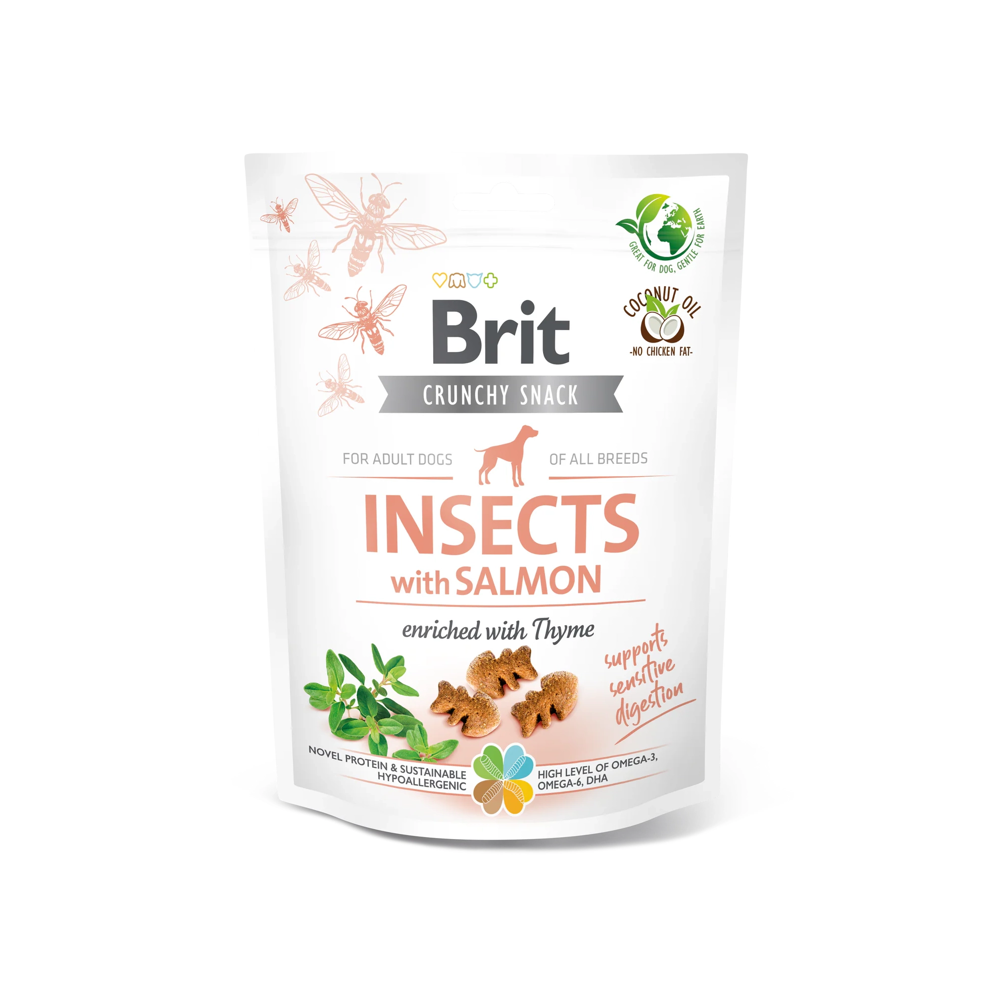 Brit Care Crunchy Cracker Insects, Salmon & Thyme 200g