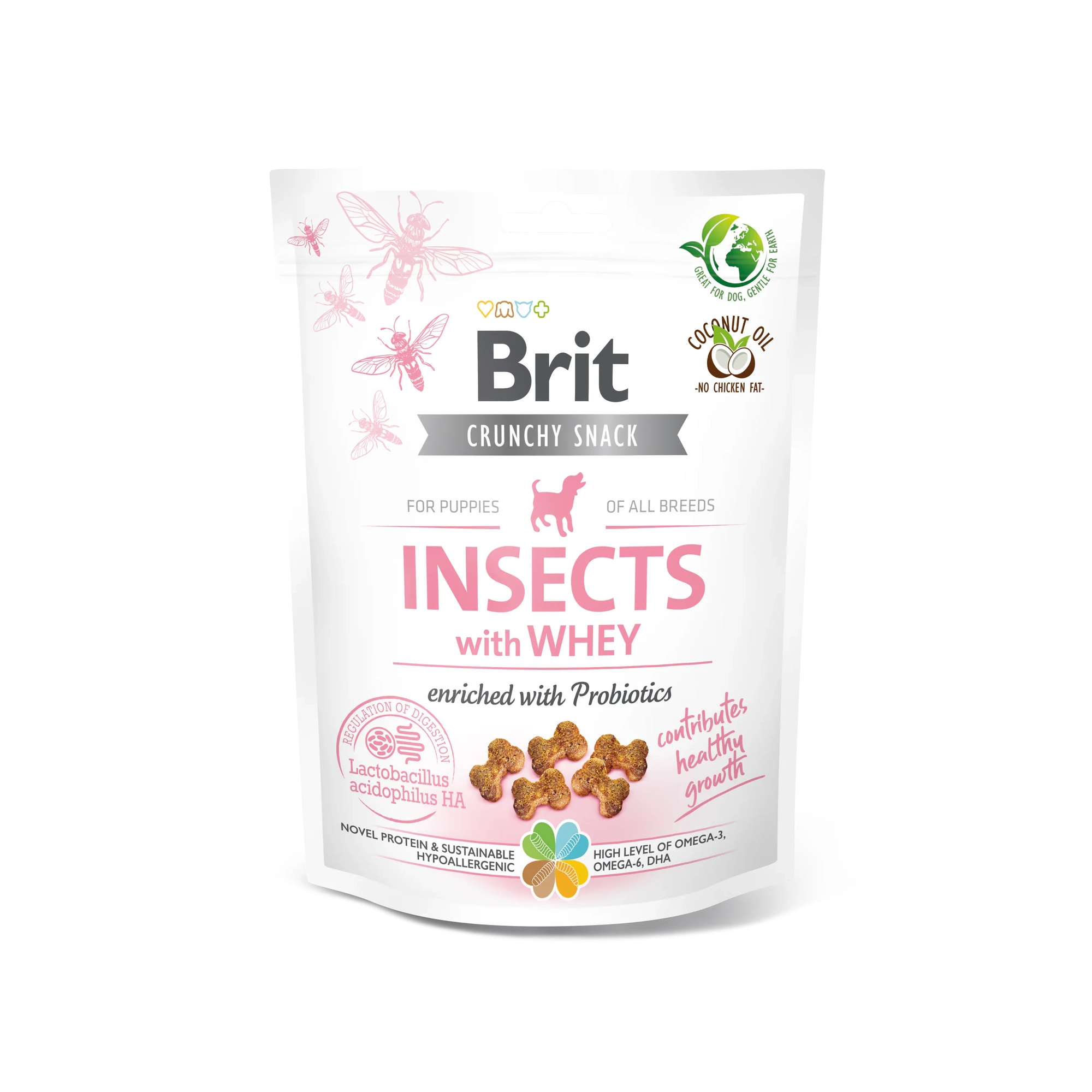 Brit Care Crunchy Cracker Puppy Insects, Whey & Probiotics 200g